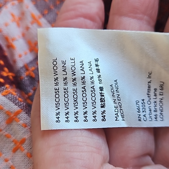 Anthropologie Pilcro Plaid Checkered Deep-V Women's Long Sleeve Blouse Women L - Picture 5 of 12